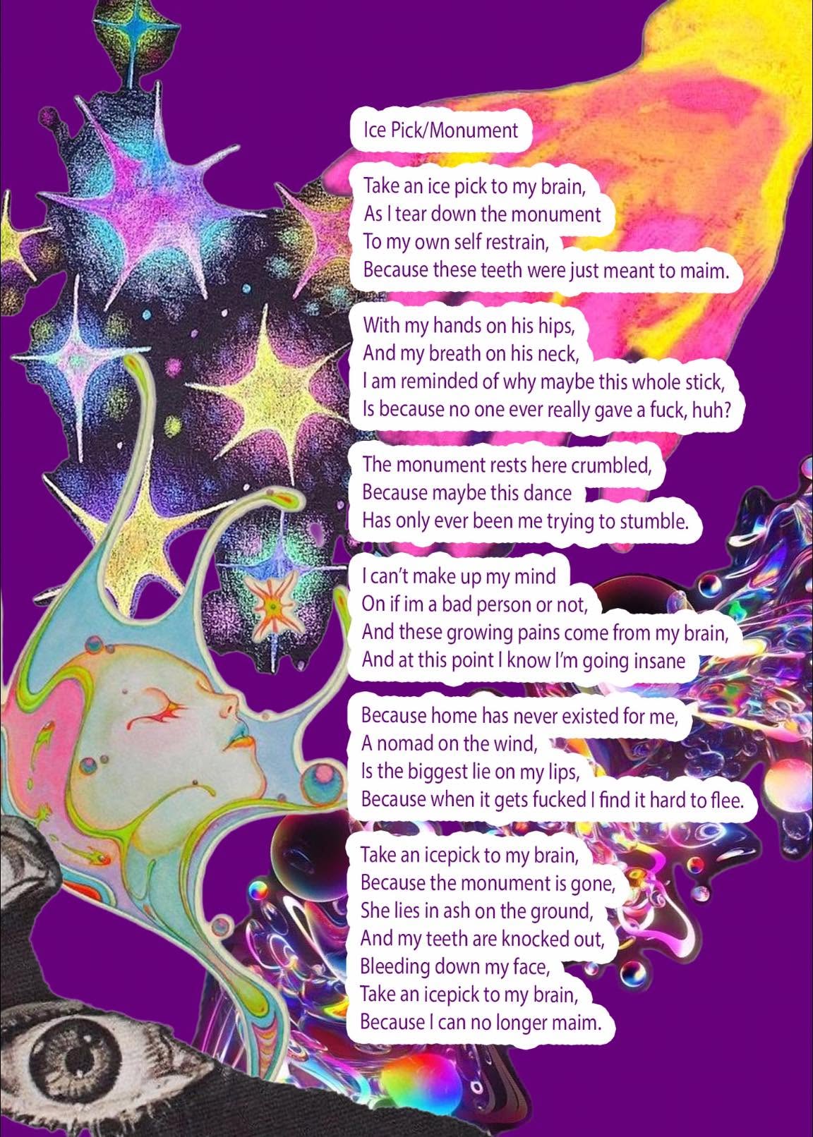 Ice Pick/Monument Poetry Print